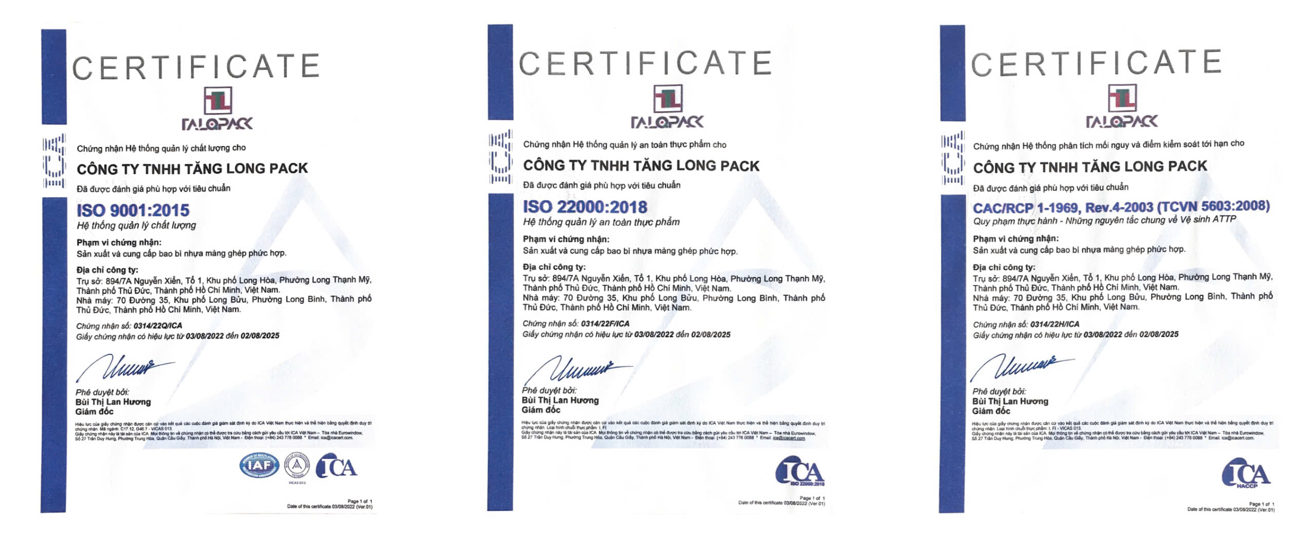 Chứng nhận tiêu chuẩn